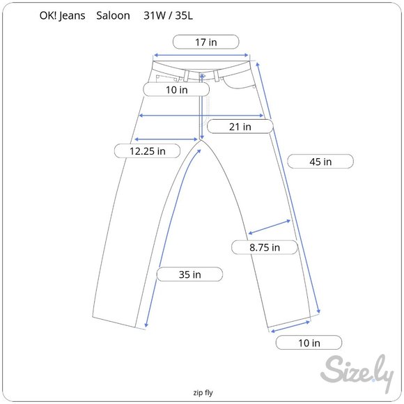 OK! Jeans Saloon 31W / 35L - Picture 5 of 5